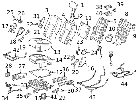Second Row Seats for 2021 Lexus RX350L #1