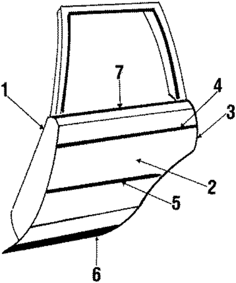 Door & Components for 1984 Buick Regal #1