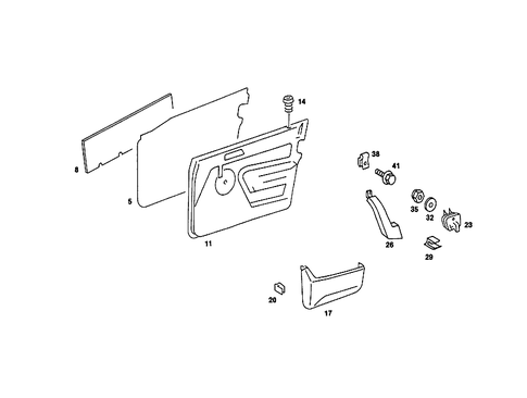 Door Paneling for 1989 Mercedes-Benz 190 E #1