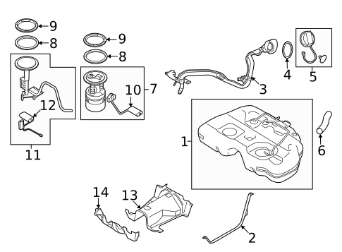 Fuel System Components for 2015 Nissan Murano #0