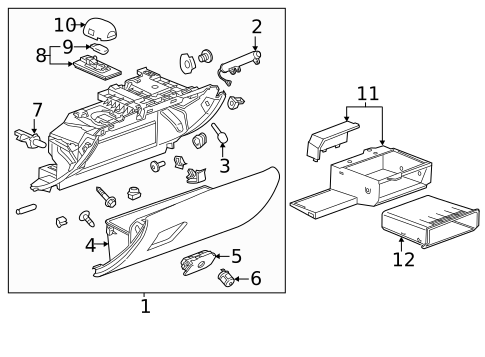 Glove Box for 2015 Cadillac ATS #0
