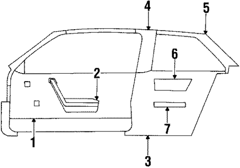Interior Trim for 1985 Buick Skyhawk #2