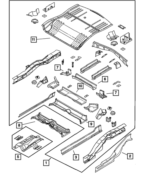 Floor Pans for 2005 Chrysler Pacifica #0