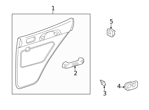 Rear Door for 1997 Toyota RAV4 #1