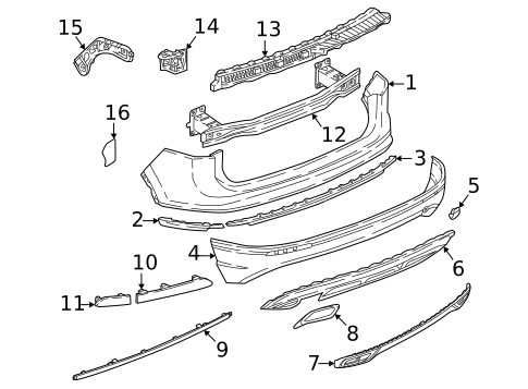 Bumper & Components - Rear for 2022 Volkswagen Tiguan #0
