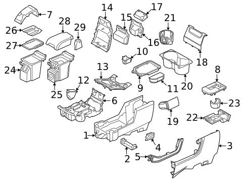 Console for 2011 Land Rover LR4 #0