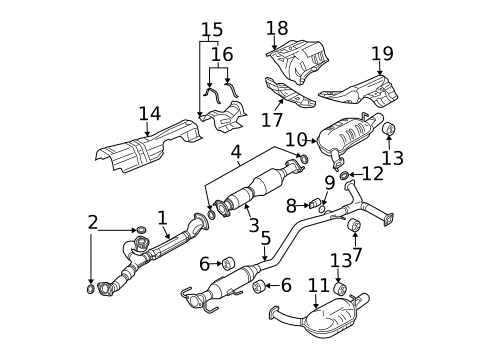 Exhaust Components for 2004 Mazda 6 #1