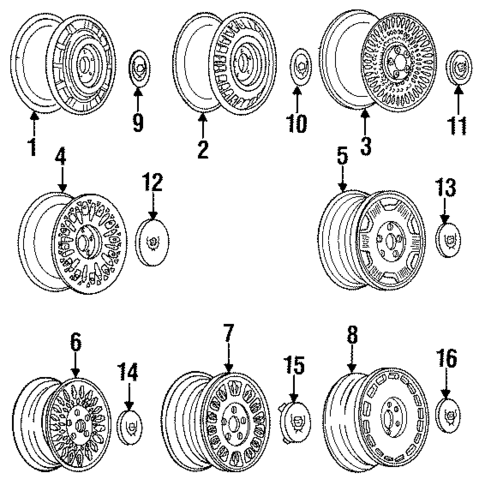 Wheels for 1993 Cadillac Fleetwood #1