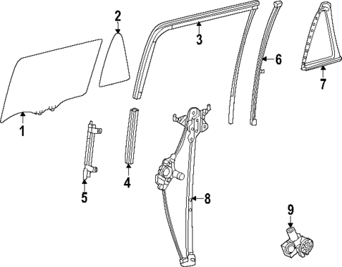Glass - Rear Door for 2025 Toyota Sequoia #0