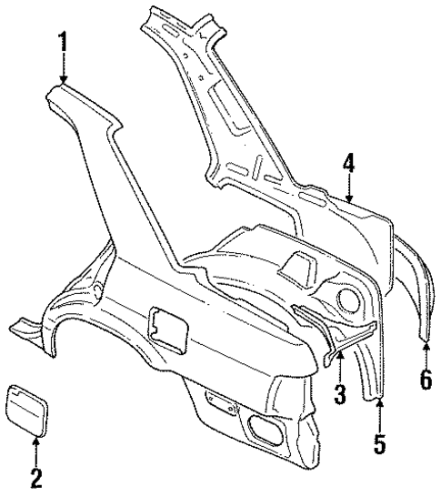 Quarter Panel & Components for 1991 Nissan Stanza #0