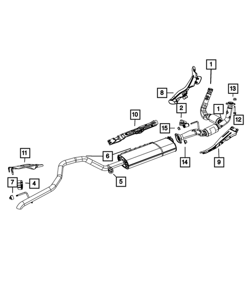 Exhaust System for 2009 Jeep Commander #0