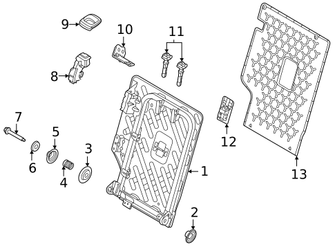 Rear Seat Components for 2025 Ford Bronco Sport #1