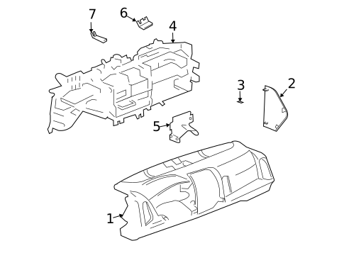 Instrument Panel for 2006 Cadillac SRX #0