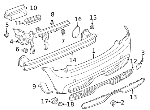 Bumper & Components - Rear for 2015 Mini Cooper #2
