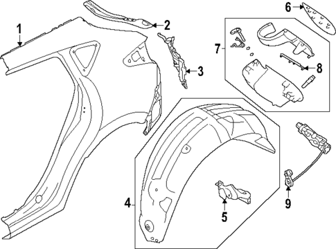 Quarter Panel & Components for 2025 Subaru Crosstrek #0