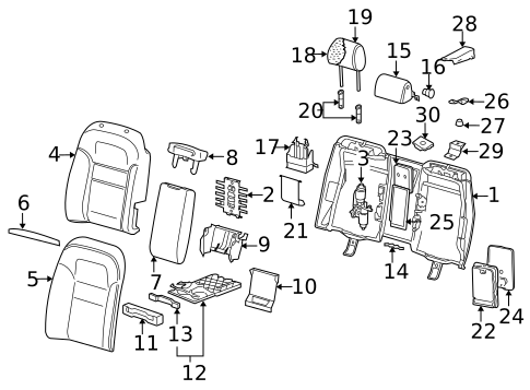 Rear Seat Components for 2004 Audi A8 Quattro #0