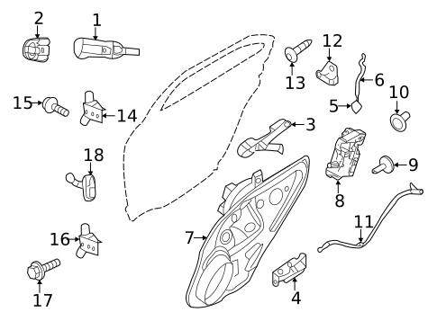 Rear Door for 2011 Mercury Milan #1