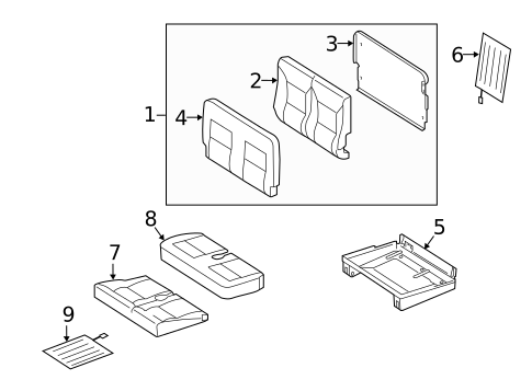 Rear Seat Components for 2009 Mercedes-Benz G550 #0