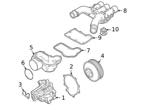Water Pump for 2006 Porsche Cayenne #0