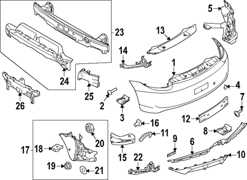 Bumper & Components - Rear for 2025 Porsche 718 Spyder #0