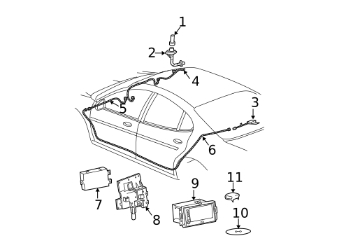 Tire Pressure Monitor Components for 2008 Pontiac Grand Prix #1