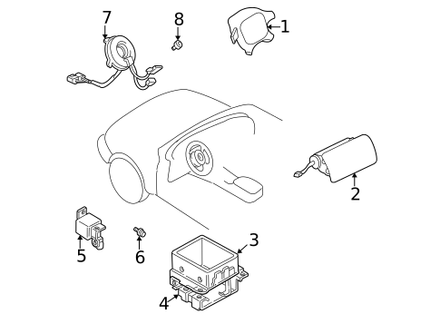 Air Bag Components for 2005 Mitsubishi Montero #0