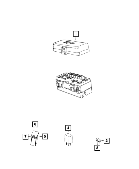 Power Distribution Center, Fuse Block, Junction Block, Relays and Fuses for 2013 Ram 3500 #4