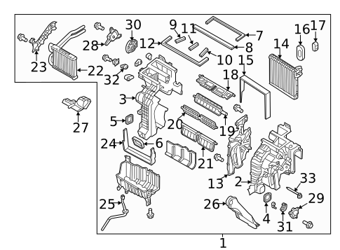 Condenser, Compressor & Lines for 2017 Hyundai Santa Fe #2