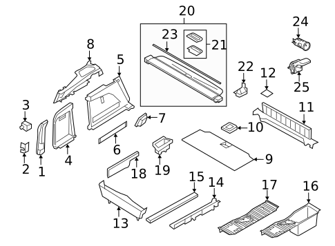 Interior Trim - Rear Body for 2015 BMW X5 #1
