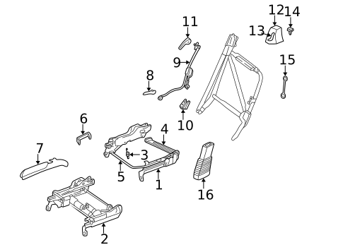 Tracks & Components for 2003 Chrysler Sebring #0