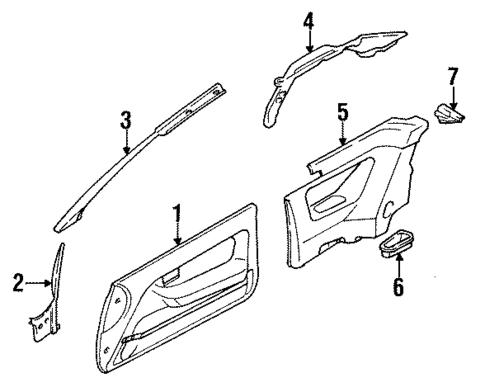Interior Trim for 1989 Toyota Corolla #0