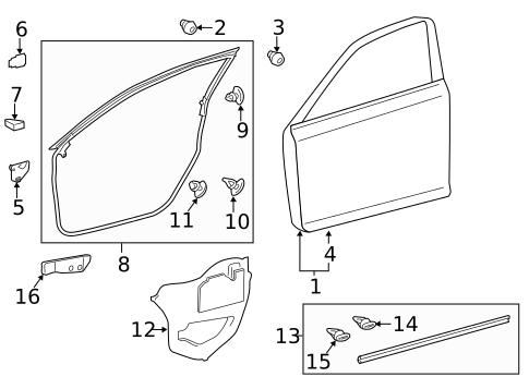 Door & Components for 2011 Lexus CT200h #1