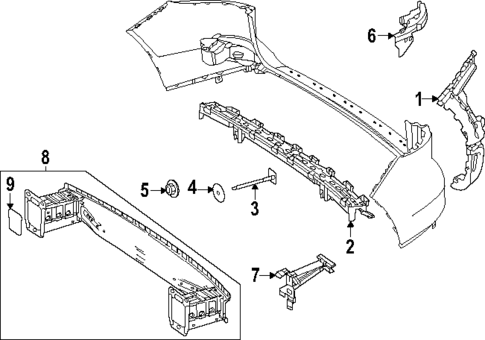 Bumper & Components - Rear for 2024 Mercedes-Benz EQB 350 #3