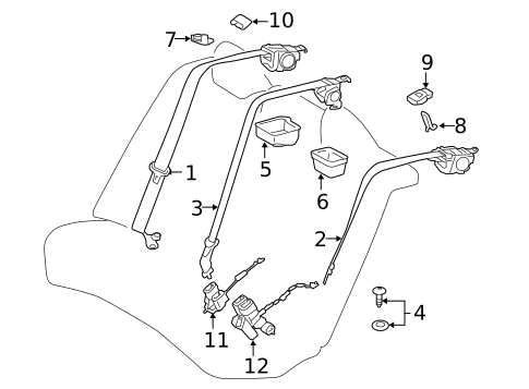 Seat Belt for 2019 Toyota Avalon #0