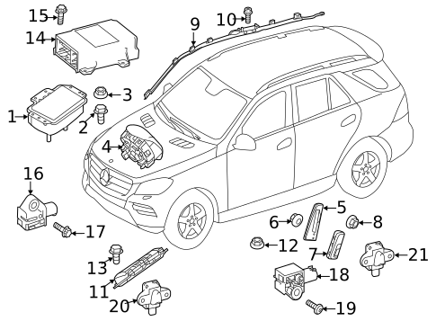 Air Bag Components for 2021 Mercedes-Benz Sprinter 1500 #2