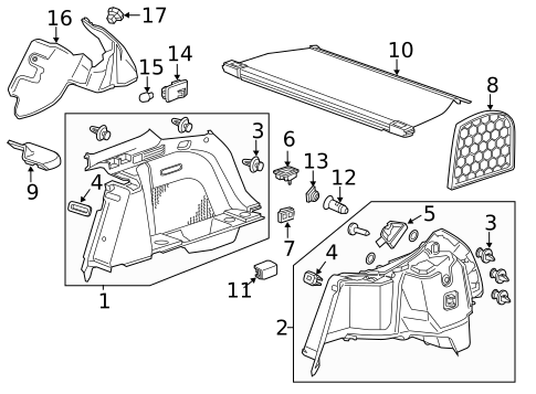 Interior Trim - Rear Body for 2014 Acura TSX #1