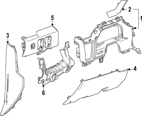 Instrument Panel Components for 2022 GMC Sierra 1500 Limited #2