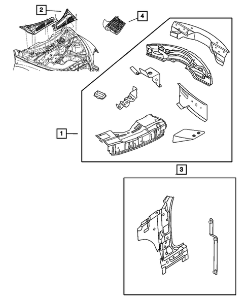 Cowl and Dash Panel for 2010 Chrysler PT Cruiser #0