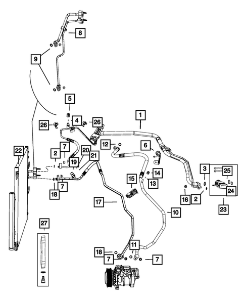 Air Conditioner and Heater Plumbing for 2013 Ram 3500 #5