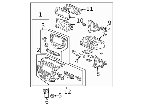 Instrument Panel Components for 2005 Honda Accord #1