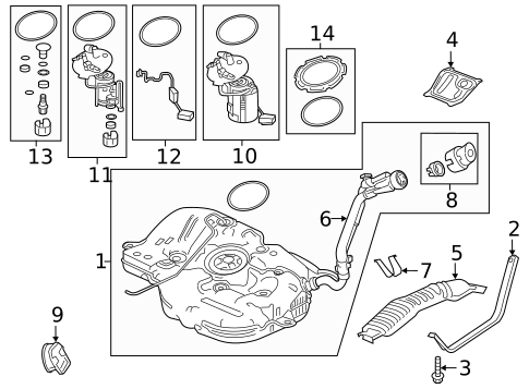 Fuel System Components for 2018 Honda Civic #1