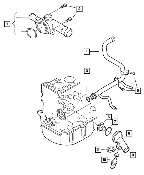 Water Pump and Related Parts for 2010 Dodge Caliber #3