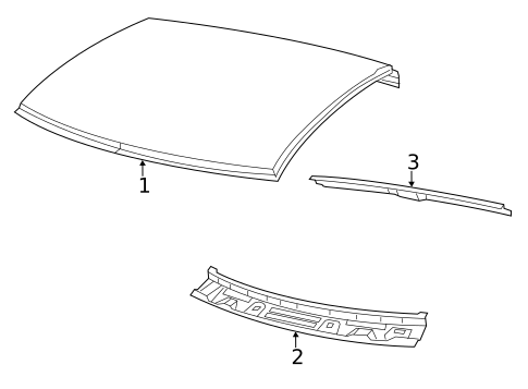 Roof & Components for 2016 Ram 2500 #2