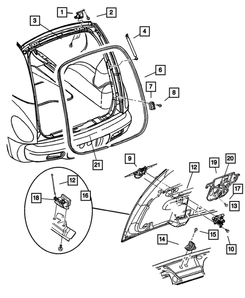 Liftgate Panel for 2004 Chrysler PT Cruiser #0