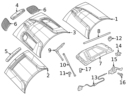 Hood & Components for 2018 Dodge Challenger #1