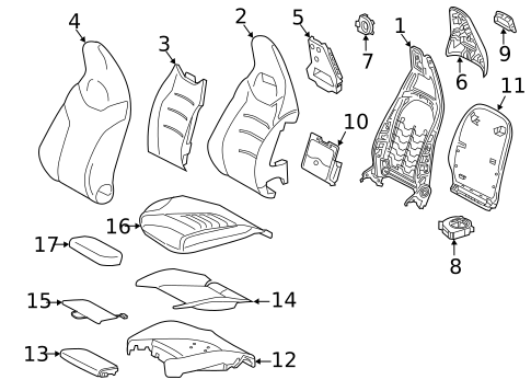 Driver Seat Components for 2020 Mercedes-Benz CLA35 AMG #0