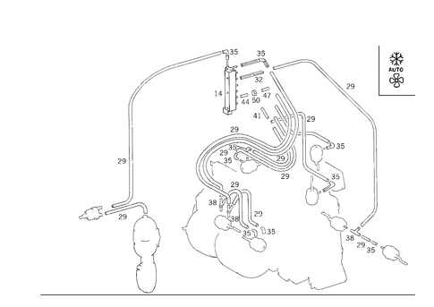 Vacuum Parts Used W/Air Conditioning Automatics for 1993 Mercedes-Benz 500E #2