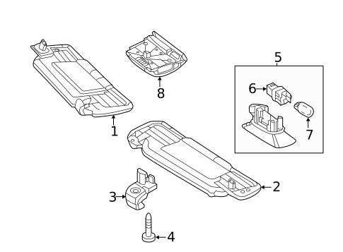 Interior Trim - Roof for 2014 Mercedes-Benz SLK350 #0