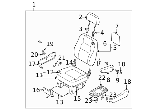 Front Seat Components for 2005 Kia Sedona #1