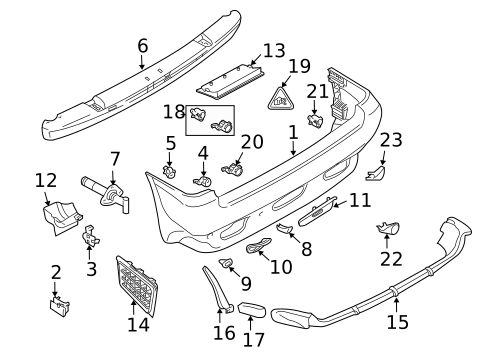 Bumper & Components - Rear for 2003 BMW X5 #0